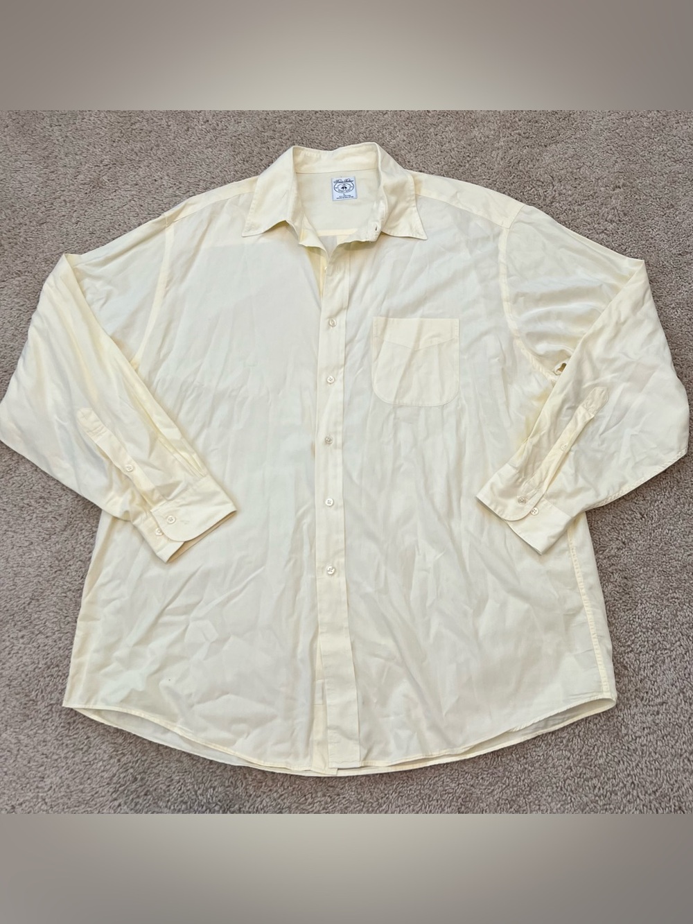 Brooks Brothers Sport Shirt Men’s Size Large Yellow Button Up